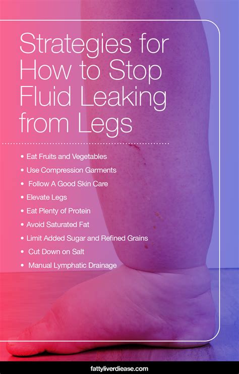 clear fluid leaking from leg|7 Tips For Managing Leaky Legs 